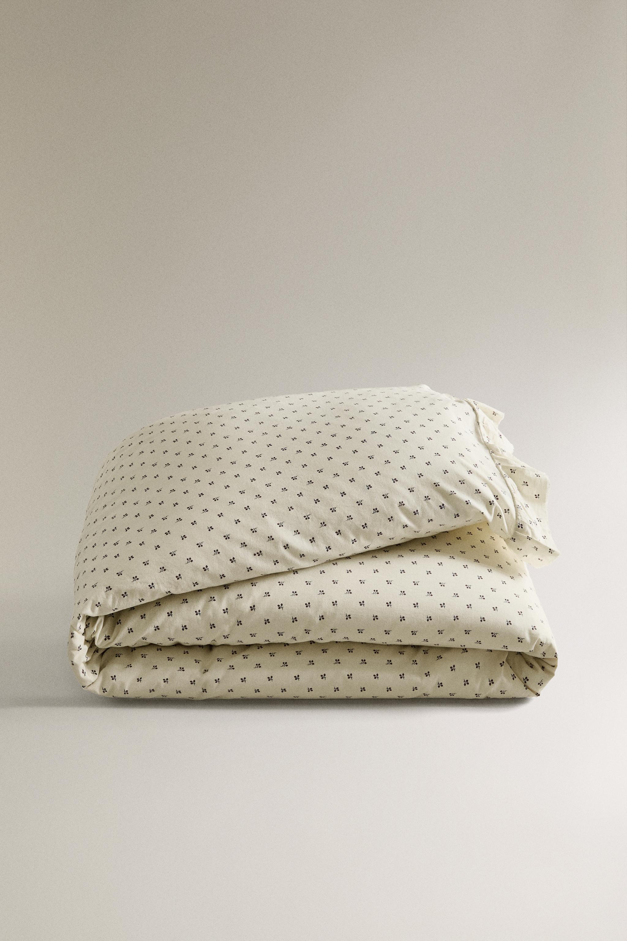 CHILDREN'S FLORAL PRINT DUVET COVER WITH RUFFLE